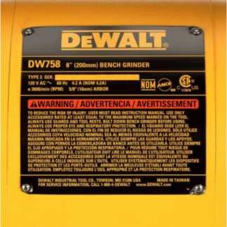 Esmeril de Banco 8" 500 W 3,600 rpm DEWALT DW758