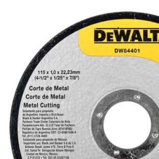 Disco De Corte Metal 4-12'' DW84401