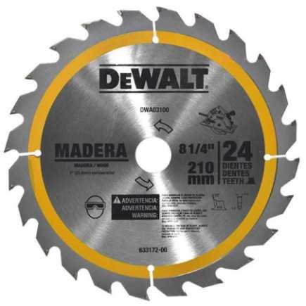 Disco Sierra 8 1/4" X 24 Dientes Dwa03100