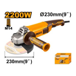 Esmeriladora Angular 9" 2,200 W 6,600 rpm INGCO UAG220018