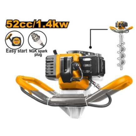 Perforador de postes a gasolina 2 tiempos 52 cc sin broca INGCO GEA55221-1