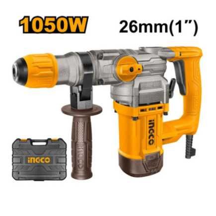 Rotomartillo SDS plus 1" 1,050 W + cinceles + estuche INGCO URH10506