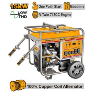 Generador a Gasolina 15,000 W 110/220 V 21 Hp ON electrónico INGCO UGE150006ES