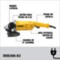 Esmeriladora Angular 9" 2,200 W 6,500 rpm DEWALT DWE490-B3