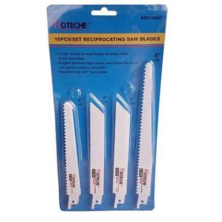 Seguetas Reciproca 10 Piezas Hoteche 85011002