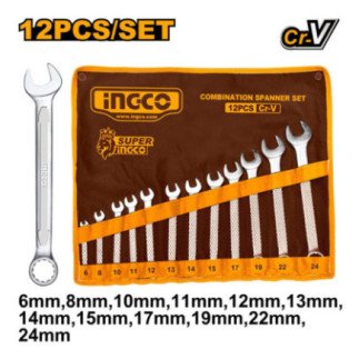 Llaves combinadas 6-24 mm set 12 piezas INGCO HKSPA1142