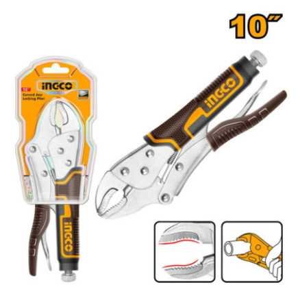 Pinzas de presión 10" mordaza curva INGCO HCJLW0210