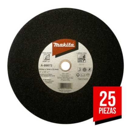 Disco Abrasivo Corte Metal 14" Makita A8987225 25 Piezas