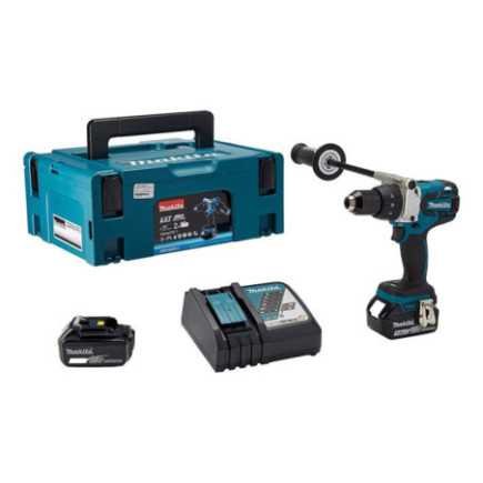Rotomartillo 1/2" 18 V + 2 Baterías 3 A + Cargador MAKITA