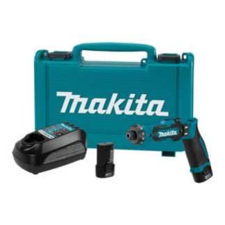 Atornillador 1/4" 7.2 V + 2 baterías 1.5 A + estuche MAKITA DF012DSE