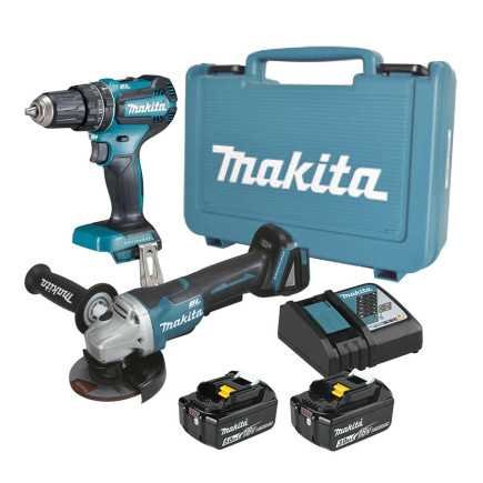 Combo esmeriladora + rotomartillo 18 V BL + kit