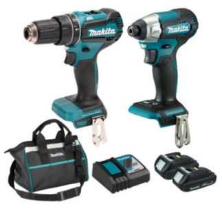 Combo rotomartillo + atornillador + esmeriladora 18 V + kit