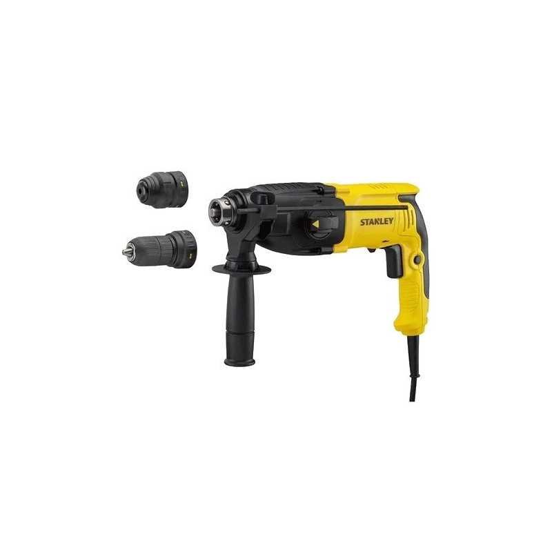 Rotomartillo SDS Plus 1" 800 W 0-1,250 rpm + mandril + estuche STANLEY SHR264K-B3