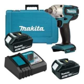 Llave de Impacto 1/2" 18 V + 2 baterías 3 A + cargador Makita DTW190RFE