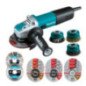 Esmeriladora Angular 4-1/2" X-LOCK 840 W + accesorios Makita ga4570Com