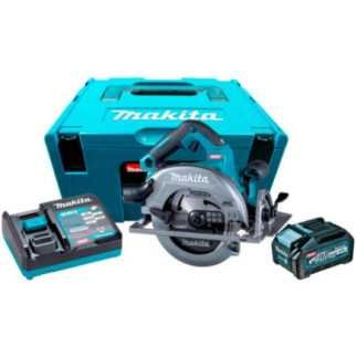Sierra Circular 1/4" 40 V + 2 baterías 4 A + Makpac MAKITA HS003GM201