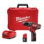 Destornillador 3/8" Compacto 12 Volts Li-Ion 0-400, 0-1,500 Rpm Milwaukee 2408-22 Destornillador 3/8" Compacto 12 Volts Li-Ion 0-400, 0-1,500 Rpm Milwaukee 2408-22