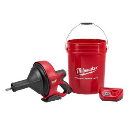 Serpiente de Drenaje 12 V + batería 1.5 A + cubeta MILWAUKEE 2571-21