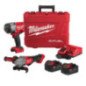 Combo Llave de impacto + esmeriladora + 2 baterías 18 V 5 A
