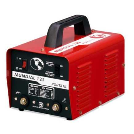 Soldadora De Electrodo Portátil 125 Amperes Con Juego De Cables Soldadoras Mundial Mun125Ca