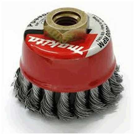 Cepillo Circular De Copa 3-1/2" Multi Roscas Trenzadas 5/8"-M14 Makita P04472