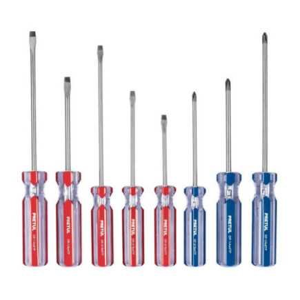 Desarmadores, 8 Piezas,Jgo Mango Pvc, Pretul