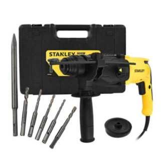 Rotomartillo SDS Plus 1" 800 W 2.4 J 4,300 gpm + brocas + estuche STANLEY SHR263KA-B3