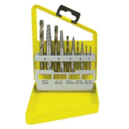 Juego de extractor para tornillos con brocas 10 piezas Surtek 107044