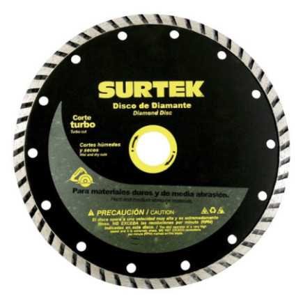 Disco de diamante turbo 4-1/2" Surtek 123461