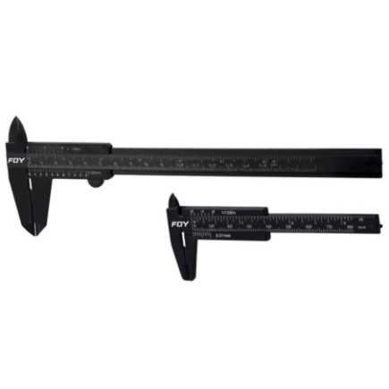 Juego de calibradores pie de rey vernier plasticos 3" y 6" Foy 142070