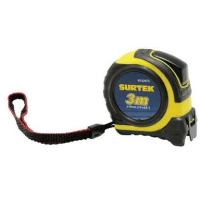 B122073 Flexómetro con carcasa rubber grip 3 m x 5/8" Surtek