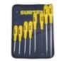 Juego de destornilladores con mango amarillo de golpe combinados 8 piezas Surtek D400G