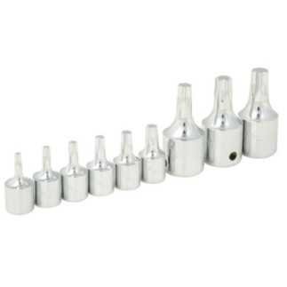 Juego de dados con punta torx cuadro de 1/4" y 3/8" 9 piezas Surtek F4451T