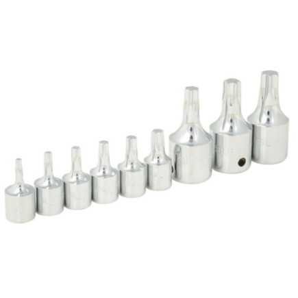 Juego de dados con punta torx cuadro de 1/4" y 3/8" 9 piezas Surtek F4451T