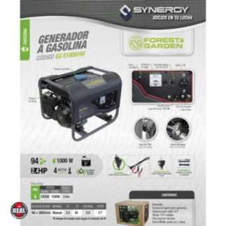 Generador A Gasolina 1,000 W 2.4 Hp 94 Cc 5 L Manual SYN-GG6100060-A