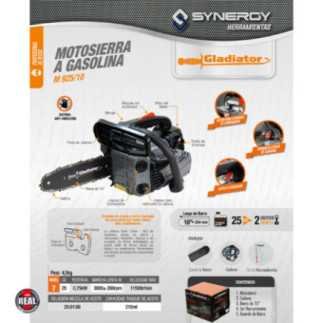 Motosierrra A Gasolina 10" 25 Cc 0.23L 2T Anti-Vibración SYN-M92510