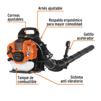 Sopladora 53 CC A Gasolina Tipo Mochila TRUPER 102970