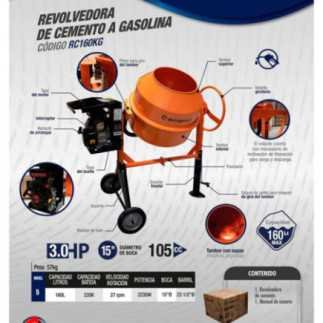 Revolvedora De Concreto 160 L SYNERGY RC160KG