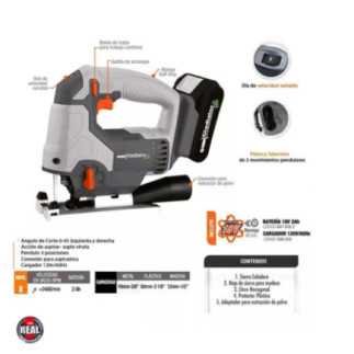 Sierra Caladora 18 V 3 Posiciones + Batería 2 A SYN-SK808018C1