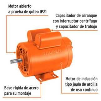 Motor eléctrico monofásico de 1 1/2 HP Truper 102306