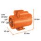 Motor eléctrico monofásico de 2 HP, baja velocidad, Truper TRUP-102307