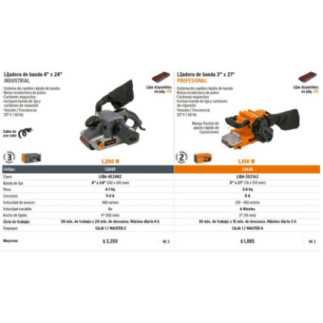 Lijadora De Banda 4 X 24" Truper 13449 1200 W