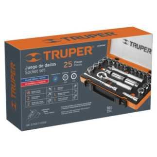 Autocle Cuadro 3/8" 25 Piezas Std Y Mm Truper 13954