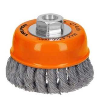 Carda Copa 4" Alambre Trenzado Fino Eje 58"-11 TRUP-14187