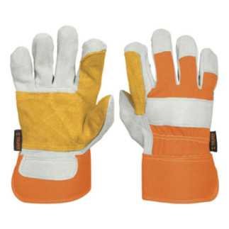 Guantes de carnaza y loneta con refuerzo TRUPER 14246