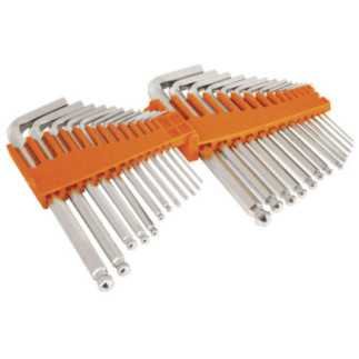 Juego 25 Llaves Allen Largas Std Y Mm Punta Bola,Organizador