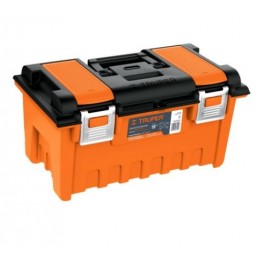 Caja plástica 19" naranja, broche metálico TRUPER 11811 TRUP-11811 TRUPER