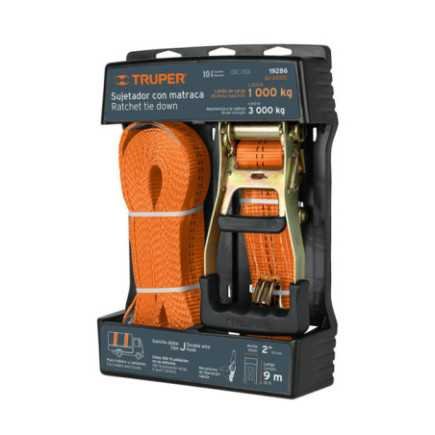 Sujetador con matraca carga máxima 3000 kg, Truper TRUP-19286