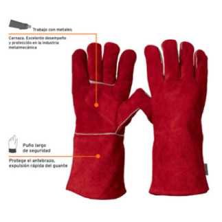 Guantes Rojos Para Soldador Truper 19458