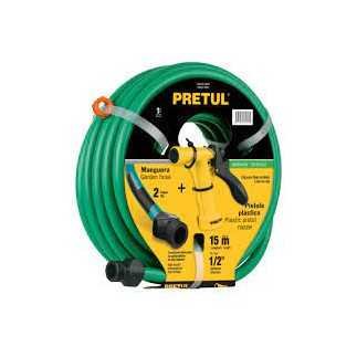 Combo Manguera Man-15X1/2P Y Pistola De Riego Pim-4P, Pretul Tr